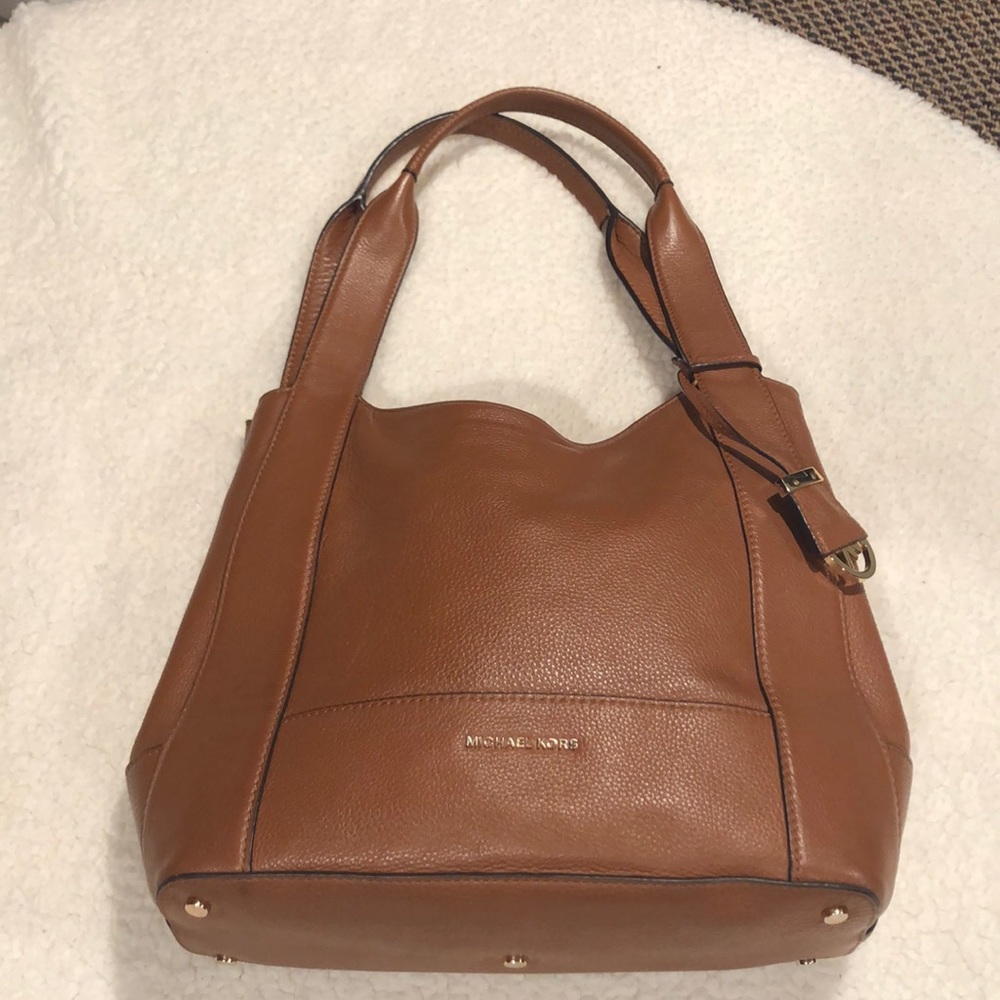 Michael Kors Tan Pebble Leather Shoulder Bag